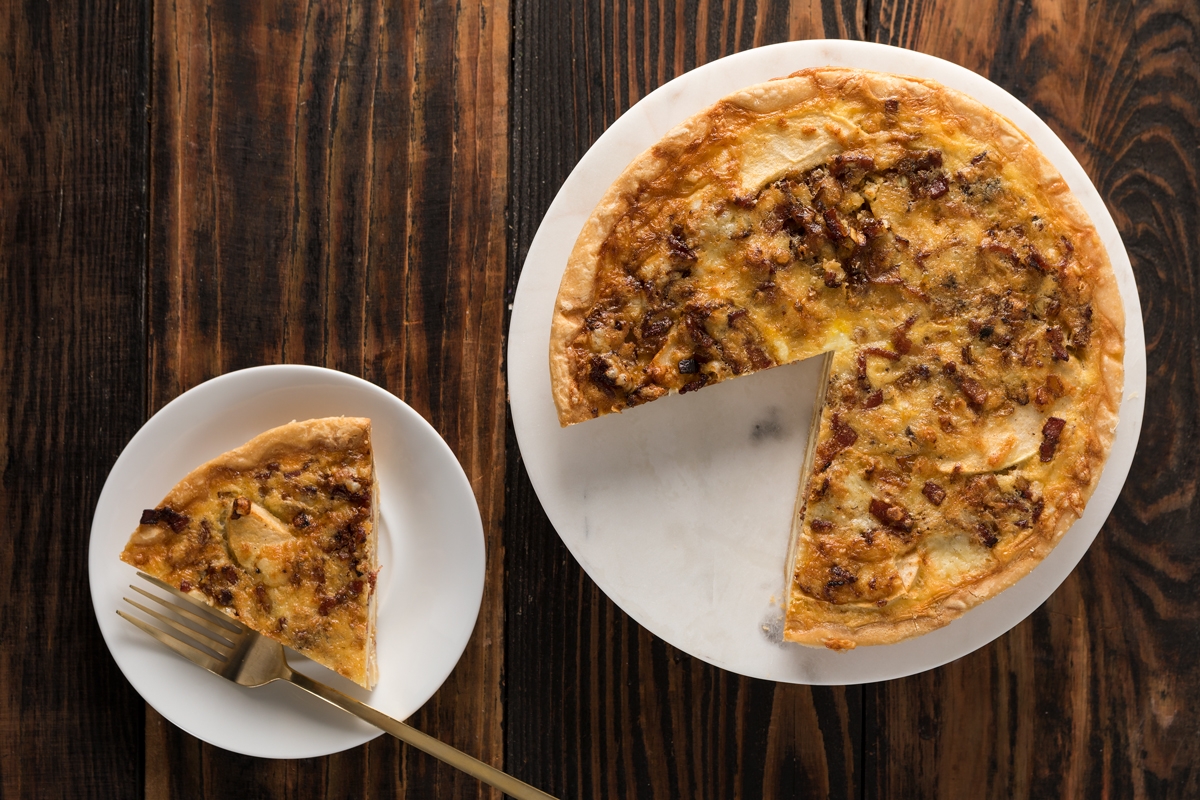 Bacon, Apple and Cheddar Quiche
